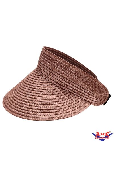 AXE SPORTSWEAR Sun Protection Straw Visor Hat with Adjustable Back and Specia...