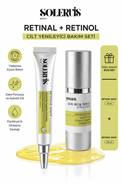SOLERVIS Retinal Shot 15 ml + Retinol Shot 30 ml | Cilt Yenileyici ve Sıkılaş...