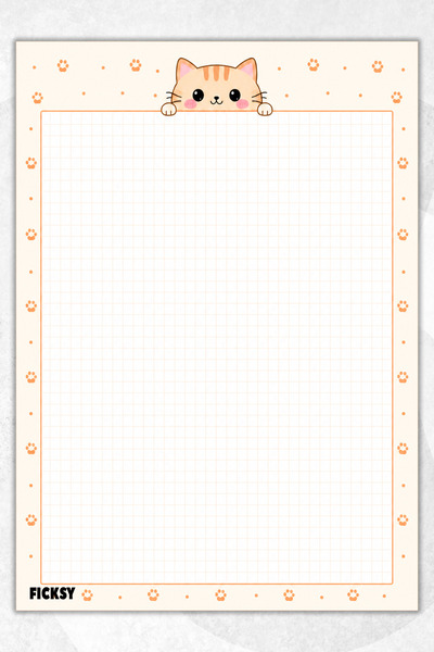 Ficksy A4 Notepad Checkered Notebook - 50 Sheets - Memopad - Notepad - Notepa...