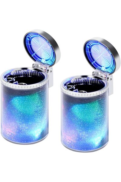 Generic Custom Portable Smart Luminous Car Ashtray Car Ash Tray with Led Light