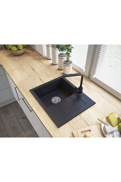 Granitan Set chiuveta + sifon + robinet Milano, Granitan, Granit/Alama, 574x4...