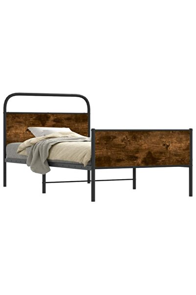 vidaxl Cadru pat fără saltea stejar sonoma 100x200 cm lemn prelucrat