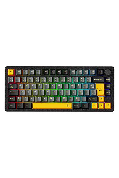Rampage ZENITH STUG Aluminum Siyah Hot Swap 8000 Hz Gasket Manyetik RGB Rapid...