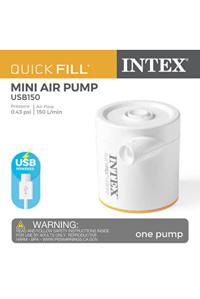Intex كويك فيل ™   مضخة هواء USB150 بسعة 150 لتر/دقيقة وضغط 3 كيلو باسكال