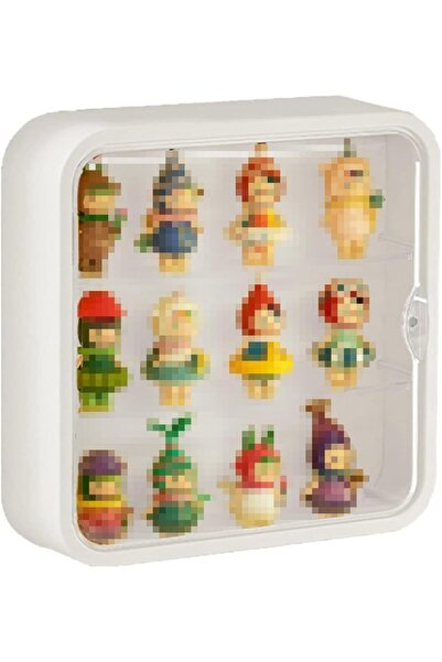 Arabest Clear Display Case for Figures, Wall-Mounted Doll Storage Box, Magnet...