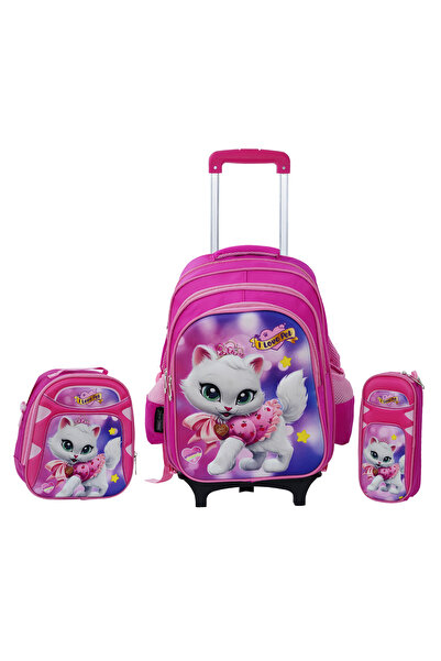PARAJOHN Para John 14 Inch Racing Car Print Polyester School Trolley Bag Set ...
