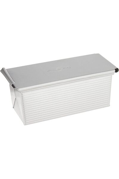 USA PAN Pullman Loaf Pan with Lid, 9 x 4 inch, Non-Stick Quick Release Coatin...