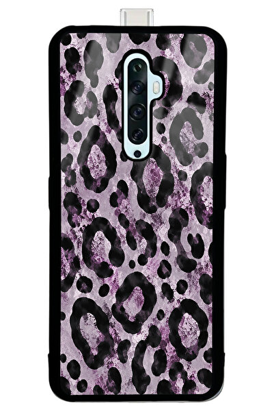 Spoyi Oppo Reno 2Z Soft Lilac Leopar Tasarımlı Glossy Telefon Kılıfı