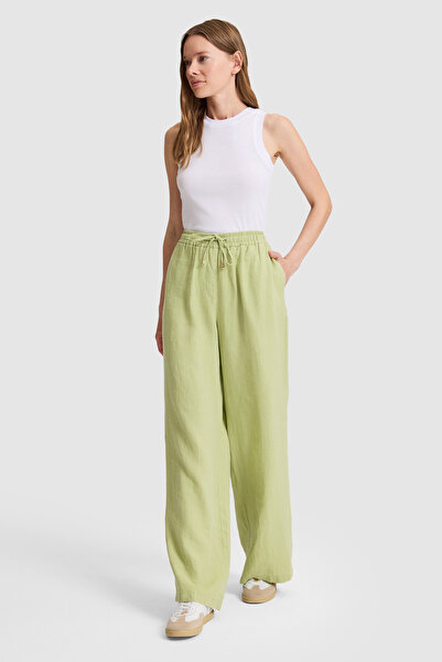 U.S. Polo Assn. Kadın Yeşil Kanvas Pantolon 50321992-VR016
