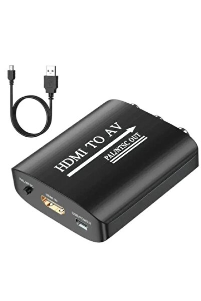 Temiz Pazar 4334 Hdmi To Av Rca Tos Çevirici Dönüştürücü Adaptör
