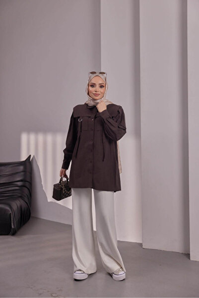 Bwest Poplin Shirt - Brown