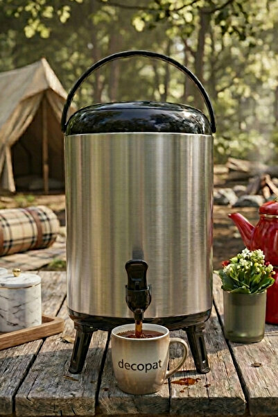 Decopat 10 litre Büyük Boy İçi Dışı Çelik Inox Su Termosu