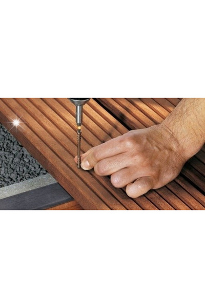 ABC SPAX Șuruburi pentru terase A2 400 bucăți TX 5.0*60MM SPAX-D T25 Auriu ve...