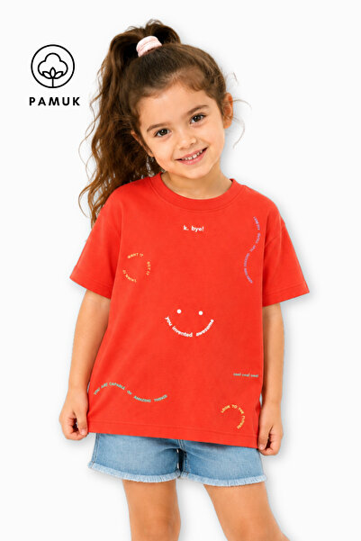 difa kids Tricou de vară pentru fete, cu mânecă scurtă, cu imprimeu slogan