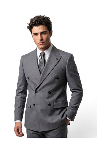 HERMOSE Signature |   Sis Gray Double Breasted Suit