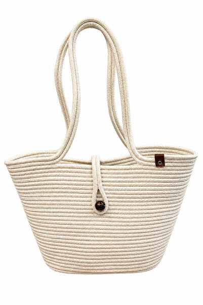 MaVaux Havana Beaded Nature-Respectful Straw Jute Beach Bag - Contribute to Y...