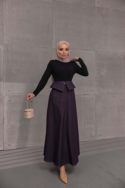 Bwest Jeans Skirt - Mulberry