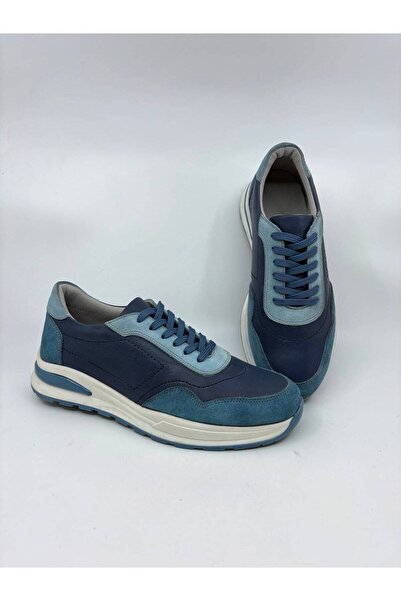 Papuccu Blue Jersey Suede Men's Leather Shoes