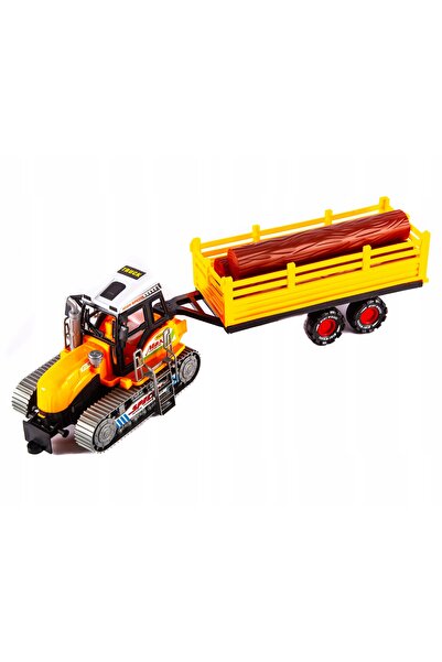 Midex TRACTOR MARE CU LEMN PE REMOLECĂ Diverse Culori