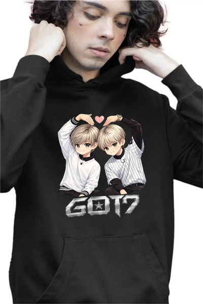 OEM Детски суичър с качулка с анимационен принт за момчета Got7 K-pop мърч