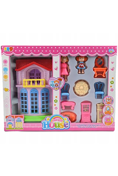 Midex Căsuță pentru păpuși cu mini figurine, decor pentru casă și cameră, div...
