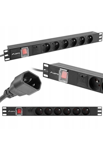 Lanberg Rack PDU 1U 10A 6x 230V PL 2m Negru C14
