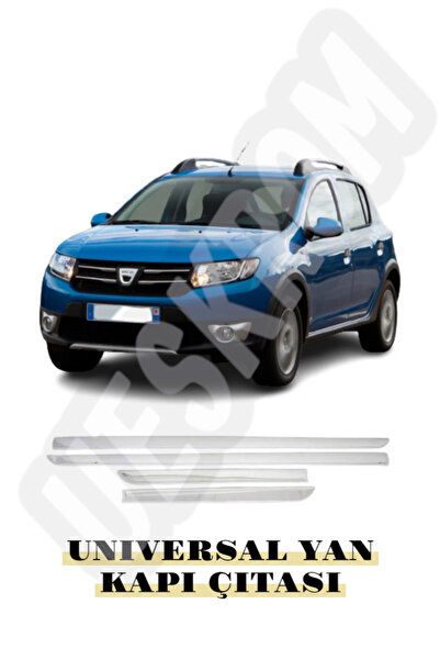 ueskrom Dacia Sandero Krom Yan Kapı Çıtası 2012-2020 Arası Paslanmaz Çelik