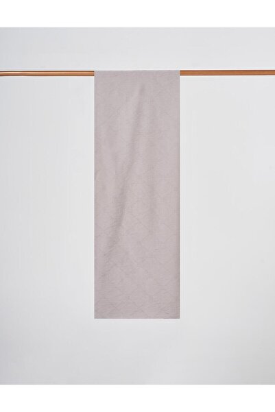 Kayra Monogram Pattern Viscose Shawl Silver