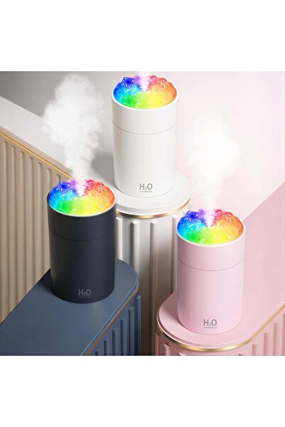 hey Umidificator de aer 10,5 x 5,5 cm cu lumină LED multicoloră, design compa...