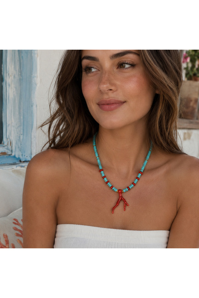 Kiraz Accessory Double Effect Kadın Doğal Taş Kolye