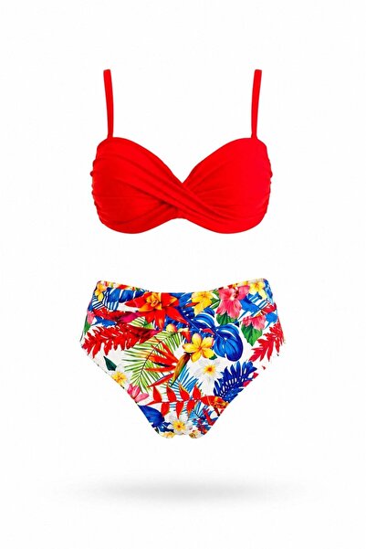 SAILOR moda Dönmeli Yüksek Bel Bikini Takım