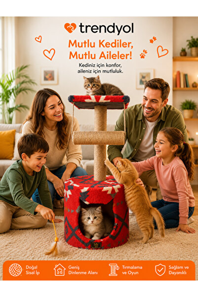 Kedi evi ve tırmalama tahtası