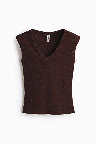 H&M Ribbed V-neck vest top