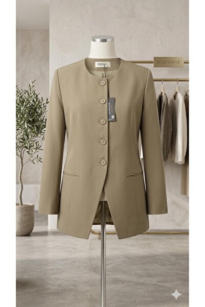 Raneel Kazançlı Alışveriş Women's padded oval cut bicycle collar lined jacket...