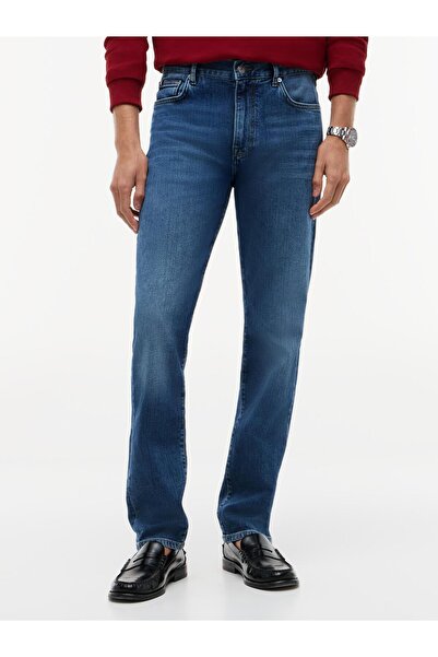 Tommy Hilfiger SLIM STRAIGHT DENTON JEAN PANTOLON DÜZ PAÇA COBALT MAVİ