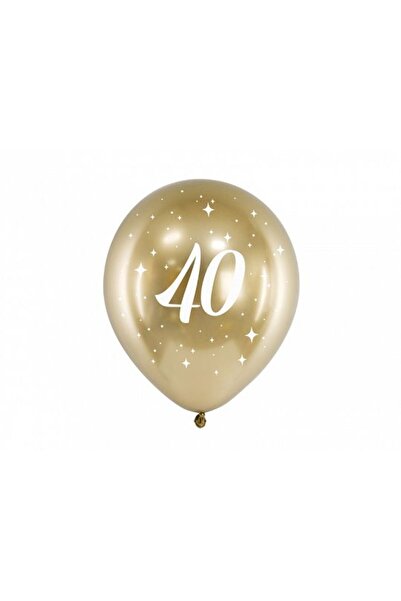 Partydeco Baloane Glossy 30cm, 40, auriu one size