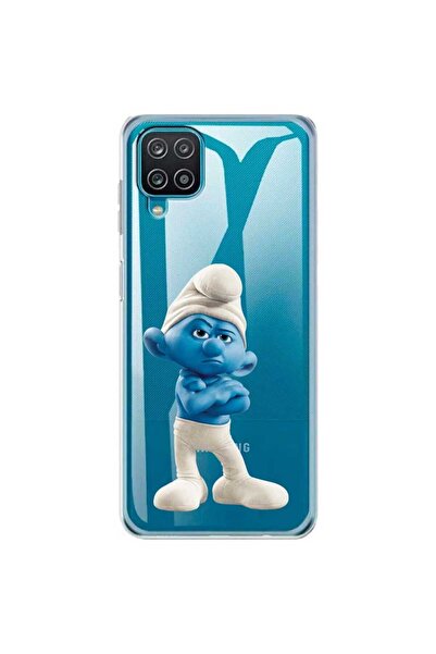 OEM Θήκη συμβατή με Samsung Galaxy A22 4G, διαφανής σιλικόνης με σχέδιο Σαμφρούφ