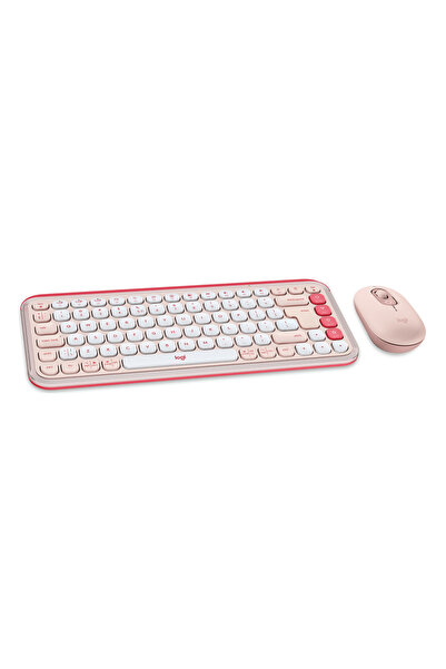 Kraft&dele Mouse și tastatură wireless Logitech POP Icon Combo Roz Set BT