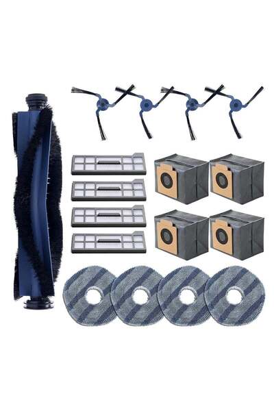 XICEN 17PCS Spare Parts for eufy X10 Pro Omni Robot Vacuums (Dust Bags, Mop C...
