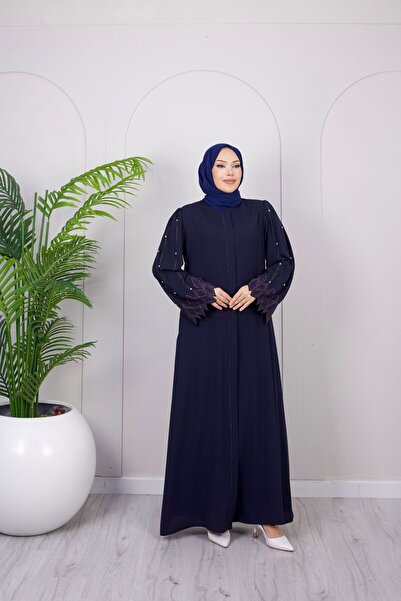 Dayfabric Taşlı Abaya | Lacivert