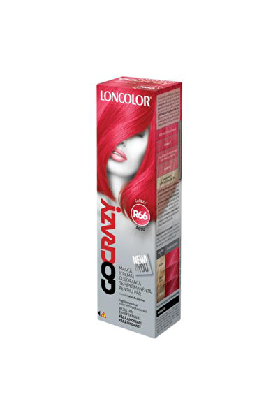 Loncolor Masca Crema Coloranta Semipermanenta pentru Par GoCrazy, nuanta R66 ...