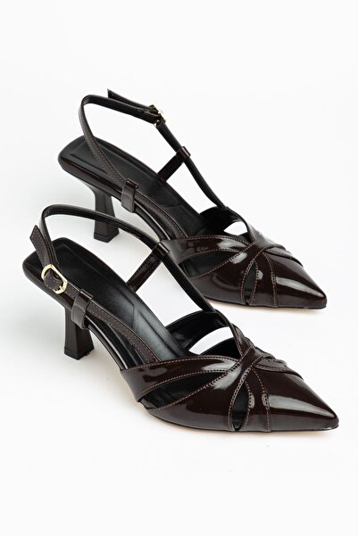 Hayalimdeki Ayakkabı Eleni Women's Brown Patent Leather Buckle Detailed Thin ...