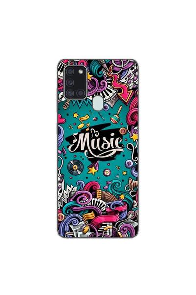 OEM Калъф, съвместим със Samsung Galaxy A21s, силиконов гел TPU, с шарка Поп ...