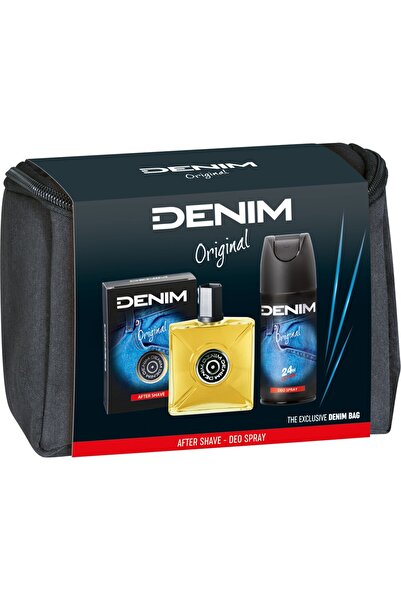 Denim Set cadou bărbați Original – After shave 100 ml + Deo spray 150 ml + Ge...