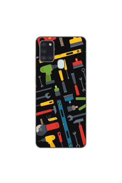 OEM Husa compatibila cu Samsung Galaxy A21s Silicon Gel Tpu Model Unelte Pattern
