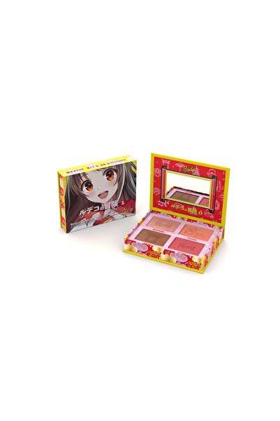 RUDE cosmetics Paletă de față 4-în-1 - 2 x fard de obraz, 1 x iluminator, 1 x...