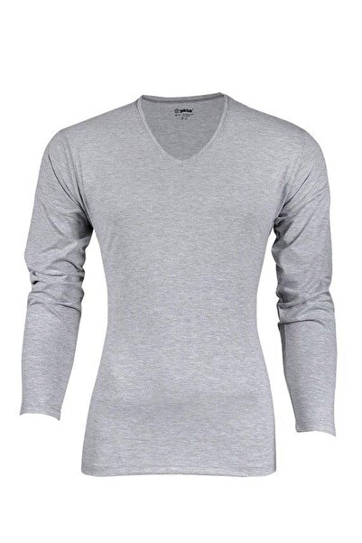 Yıldız Çamaşır Yıldız Premium Men's Cotton Lycra Thin Sweat-Absorbing V-Neck ...