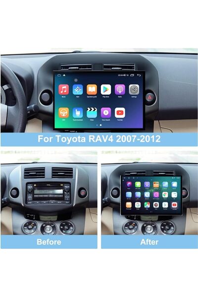 Carplayer Toyota rav4 android screen 13 inch model 2007-2013 wireless appleca...