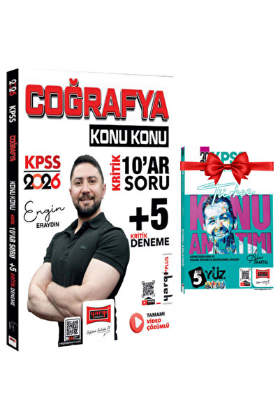 Yargı Yayınları Engin Eraydın-2026 KPSS Coğrafya Konu Konu Kritik 10'ar Soru ...