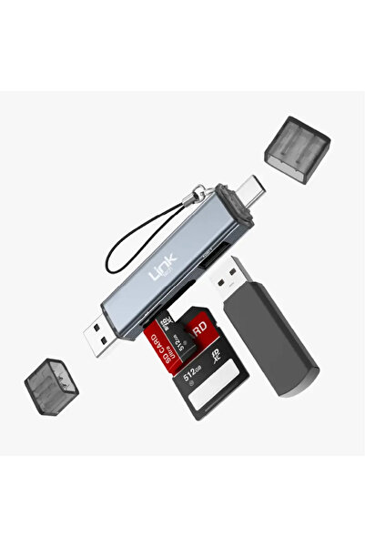 Linktech A208 3-in-1 (Usb-A / Usb-C, Tf and Sd) Card Reader